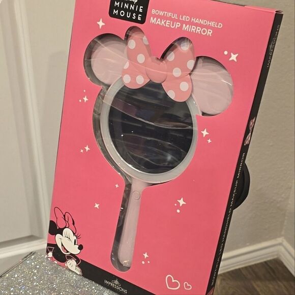 Impressions  X Disney Minnie Mouse Bowtiful Handheld Makeup Mirror - Picture 5 of 12